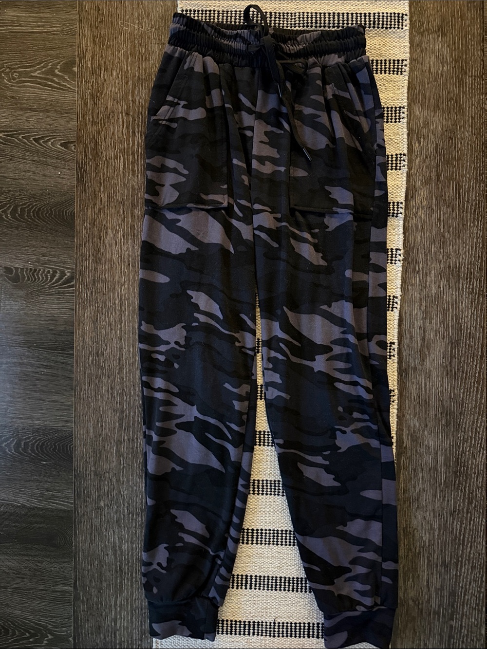 Always Women's Camouflage Jogger Pants in Black & Gray